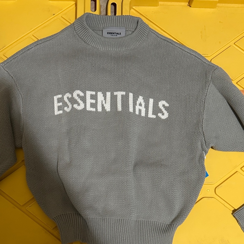 Essentials Men's Crewneck Sweater in Gray